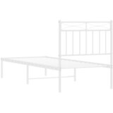  Metalni okvir krevet bez madraca s uzglavljem bijeli 75x190 cm | Eponuda.com