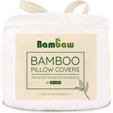 Prevleke za blazine iz bambusa 50 x 70 cm, 2-​delni set - White