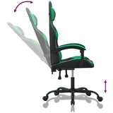  Igraća stolica crno-zelena od umjetne kože | shoptok.hr