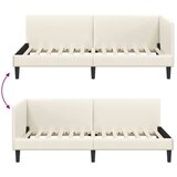 vidaXL Kutni okvir kreveta Krema 90 x 200 cm Velvet i inženjerski drvo | shoptok.hr