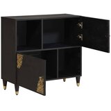  Kreveta s policom Crna 80 x 33 x 75 cm Čvrsto drvo manga | shoptok.hr