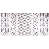  Perivi tepih 80 x 300 cm crno-bijeli | shoptok.hr