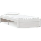 The Living Store Posteljni okvir bel iz trdnega lesa 90x200 cm - Posteljni Okvir, (21527227) | Shoptok.si