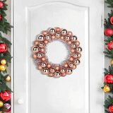 vidaXL Vijenci s božićnim kuglicama 2 pcs Ružičasto zlatni | shoptok.hr