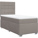 Maison Chic Box spring postelja - Vzmetna postelja z vzmetnico taupe 100x200 cm blago SL16642, (21883262) | Shoptok.si