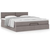 vidaXL Otomanska postelja z vzmetnico taupe 180x200 cm blago | Shoptok.si