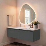 Skye_Decor Set kupatilskog ormarića sa umivaonikom i ogledalom, 2 dela, Antracit Cene