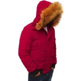 DStreet Kurtka męska zimowa bordowa | Shoptok.si