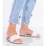 Gemre Beige flip-flops with woven upper Iren | Shoptok.si