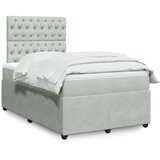 Box spring krevet s madracem svjetlosivi 120x200 cm baršunasti Cijene