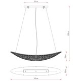 Globo 68524-40 - LED luster na sajli, prigušiva KRISTALLA LED/40W/230V sjajni hrom + daljinski upravljač | Eponuda.com