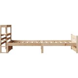 vidaXL Posteljni okvir z vzglavjem 100x200 cm trdna borovina, (21311208) | Shoptok.si