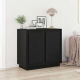  Stranska omarica Črna Oreh 80x34x75 cm Inženirski les | Shoptok.si