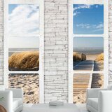  Samoljepljiva foto tapeta - Beach: view from the window 98x70 Cijene