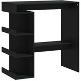 vidaXL Barska miza s policami črna 100x50x101,5 cm iverna plošča | Shoptok.si