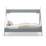 Marckeric Modrozelena otroška postelja iz masivnega bora v obliki hiške 90x190 cm Nora – | Shoptok.si