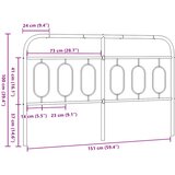  Metalno zamjensko uzglavlje crno 150 cm | shoptok.hr
