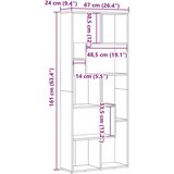 vidaXL Regal za knjige boja hrasta 67 x 24 x 161 cm konstruirano drvo | shoptok.hr