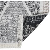  Tepih crno-sivi 120 x 180 cm pamučni | shoptok.hr