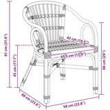  Zložljiva stolica Naravna 58 x 60 x 81 cm Ratan, (5000296805) | Shoptok.si