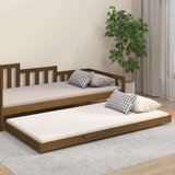  Posteljni okvir medeno rjav 90x200 cm trdna borovina, (20739272) Cene