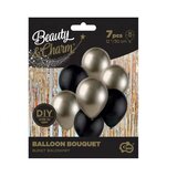  Beauty&Charm: Set šampanjskih balonov - črn - 7 kosov | Shoptok.si