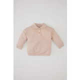 Defacto Baby Girl Sweatshirt with Soft Fuzzy Inside