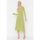 Trendyol light Green Accessory Detailed Dress Cene