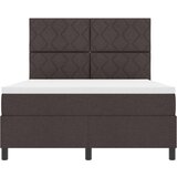 Box spring krevet Tamno smeđa 160 x 200 cm tkanina - Tamno smeđa 160 x 200 cm Dizajn dijamantskih blokova | shoptok.hr