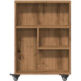 vidaXL Voziček za shranjevanje artisian hrast 48x13x68 cm inž. les | Shoptok.si