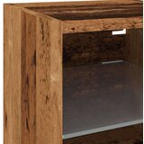 vidaXL TV zidni ormarić s LED svjetlima staro drvo 30x28,5x30 cm | shoptok.hr