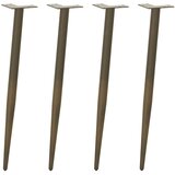  Noge za konzolni stol konusnog oblika 4 kom prirodni čelik 72-73 cm čelik | shoptok.hr