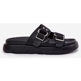 Big Star Leather Women's Sandals With Decorative Buckles | Shoptok.si
