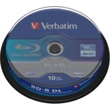 Verbatim 1x10 BD-R Blu-Ray 50GB 6x Speed, white blue Cakebox u