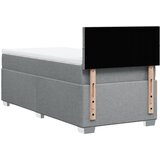  Krevet s oprugama i madracem svjetlosivi 100x200 cm od tkanine | shoptok.hr