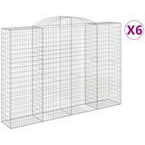  Lučne gabionske košare 6 kom 300x50x200/220cm pocinčano željezo | shoptok.hr