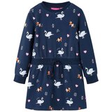  Dječja haljina s dugim rukavima modra 104 | shoptok.hr