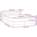  Box spring postelja z vzmetnico roza 160x210 cm žamet, (21792611) | Shoptok.si