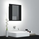 Maison Chic LED Kopalniška omarica - Kopalniški kabinet z ogledalom črna 40x12x45 cm akril, (21794382) | Shoptok.si
