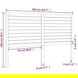 Posteljno vzglavje črno 166x4x100 cm trdna borovina, (20646574) | Shoptok.si