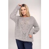 By o la la Grey openwork sweater Cene