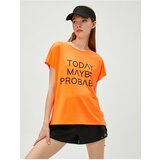 Koton Oversize Sports T-Shirt Slogan Printed Cene