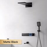 ELITE EDITION Luksuzni podometni tuš sistem BCS1050 z inteligentnim LED zaslonom — Mat črna — Tri izliva | Shoptok.si