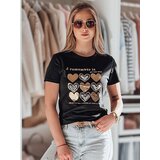 DStreet T-shirt damski w serca LOVETIK czarny | Shoptok.si