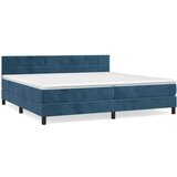  S oprugama i madracem tamnoplavi 200x200 cm baršunasti | shoptok.hr
