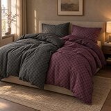 Dieter Knoll OBOJESTRANSKA POSTELJNINA STRIPES DK 200/200 cm saten vijolična | Shoptok.si