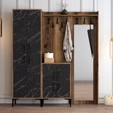  Berlin ABC - Walnut, Black Marble WalnutBlack Hall Stand Cene