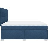  Krevet s oprugama i madracem plavi 200 x 200 cm od tkanine | shoptok.hr