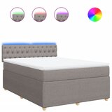 Maison Chic Box spring postelja - Vzmetna postelja z vzmetnico taupe 160x200 cm blago SL4810, (21887824) | Shoptok.si