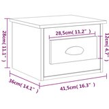  Zidni noćni ormarić boja smeđeg hrasta 41,5 x 36 x 28 cm | shoptok.hr